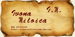 Ivona Miloica vizit kartica